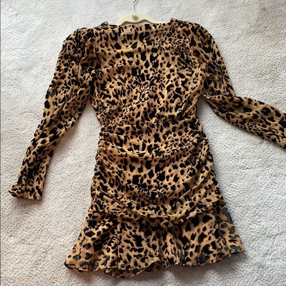 Revolve Dress in Velvet Leopard print - Picture 5 of 6